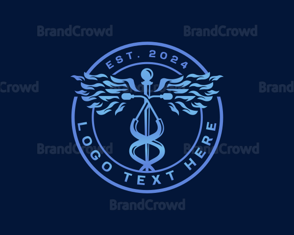 Caduceus Stethoscope Medical Logo