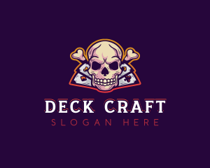 Deck - Casino Skull Gaming logo design