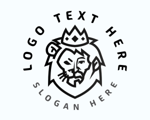 Regal - Minimalist Lion King Crown logo design
