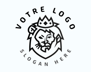 King - Minimalist Lion King Crown logo design