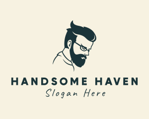 Handsome - Men Hair Styling logo design