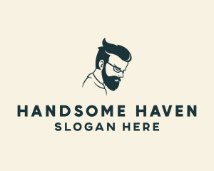 Handsome - Men Hair Styling logo design