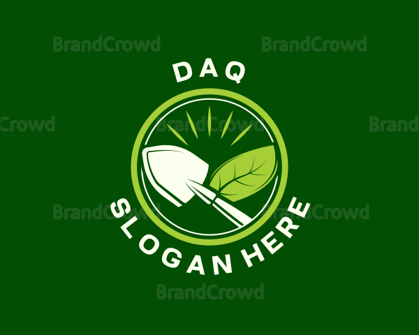 Garden Shovel Leaf Logo