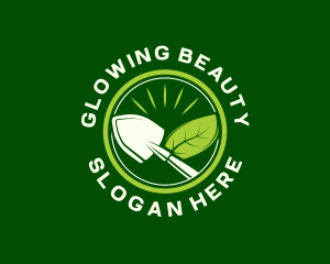 Garden Shovel Leaf Logo