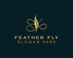 Fancy Feather Pen logo design