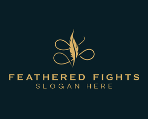 Fancy Feather Pen logo design