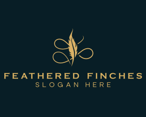 Fancy Feather Pen logo design