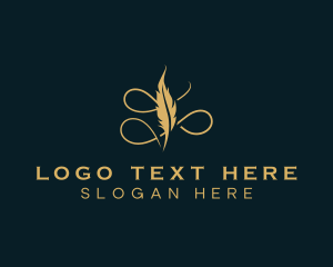 Fancy Feather Pen Logo