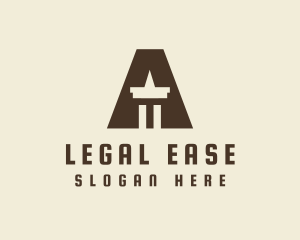 Judiciary - Property Broker Letter A logo design