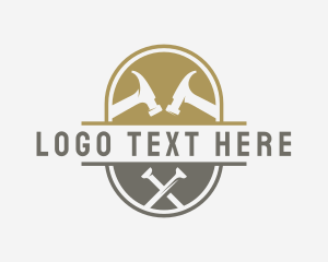 Build - Industrial Hammer Nail Construction logo design