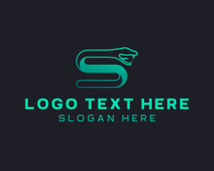 Ophiology - Snake Serpent Letter S logo design