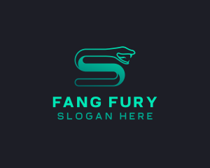 Fangs - Snake Serpent Letter S logo design