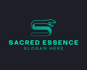 Snake Serpent Letter S logo design