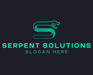 Serpent - Snake Serpent Letter S logo design