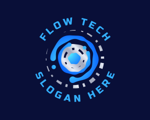 Water Tech Circuit logo design