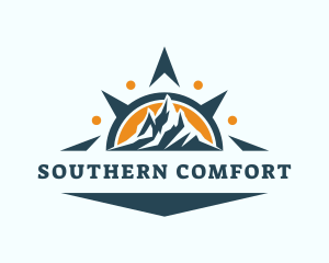 South - Mountain Peak Compass logo design