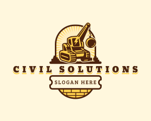 Construction Demolition Wrecker logo design