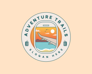 Airplane Flight Travel Tour logo design