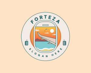 Airplane Flight Travel Tour logo design