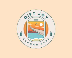 Airplane Flight Travel Tour logo design