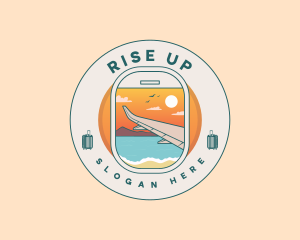 Airplane Flight Travel Tour logo design