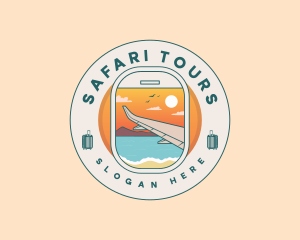 Airplane Flight Travel Tour logo design