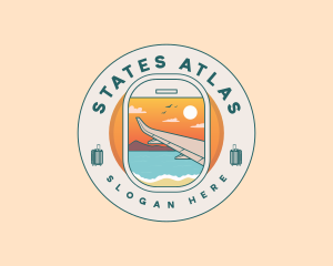 Airplane Flight Travel Tour logo design