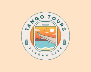 Airplane Flight Travel Tour logo design