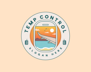 Airplane Flight Travel Tour logo design