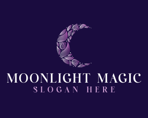 Floral Moon Beauty logo design