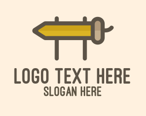 Signage - Long Acorn Nut logo design