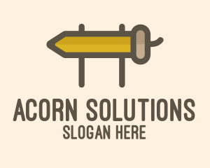 Acorn - Long Acorn Nut logo design