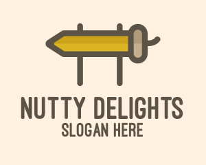 Nut - Long Acorn Nut logo design