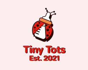 Baby - Ladybug Baby Bottle logo design