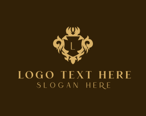 Lettermark - Royalty Shield Crown logo design