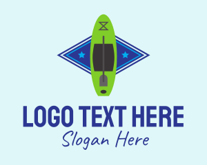 Water Sports - Kayak Sport Emblem logo design