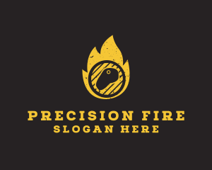 Steak Grill Fire logo design