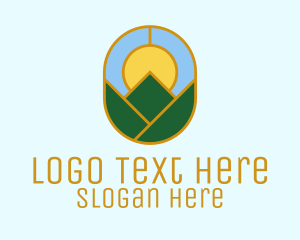 Stained Glass - Mountain Valley Window logo design