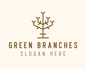 Simple Tree Branch logo design