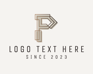 Letter P - Luxury Architectural Property logo design