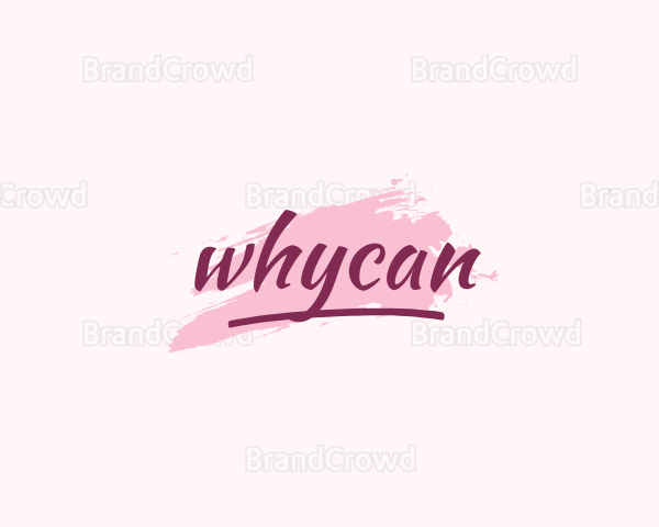 Beauty Watercolor Wordmark Logo