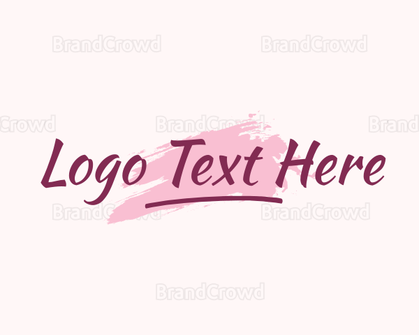 Beauty Watercolor Wordmark Logo