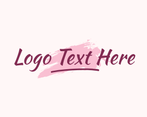 Makeup Artist - Beauty Watercolor Wordmark logo design