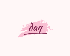 Vlog - Beauty Watercolor Wordmark logo design