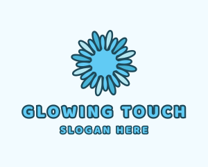 Moisturizer - Ice Snowflake Flower logo design