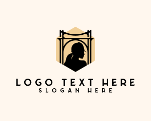 Hexagon - Female Construction Engineer logo design