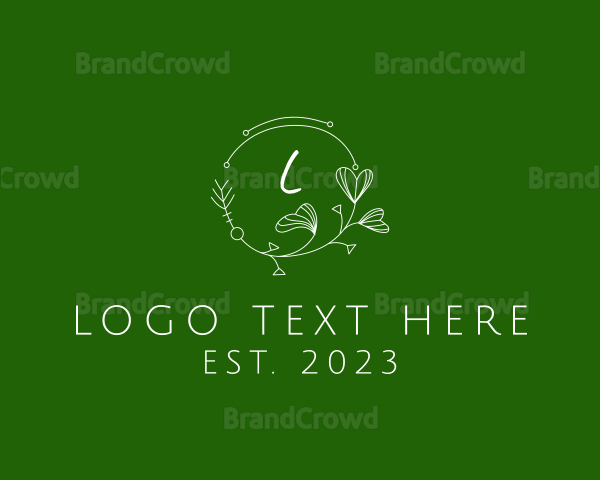 Elegant Flower Wreath Logo