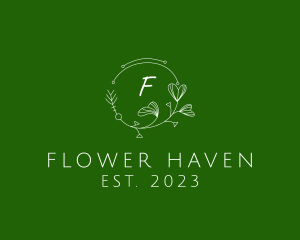 Elegant Flower Wreath logo design