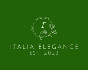 Elegant Flower Wreath logo design