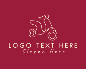 Motorbike - Vintage Scooter Vehicle logo design